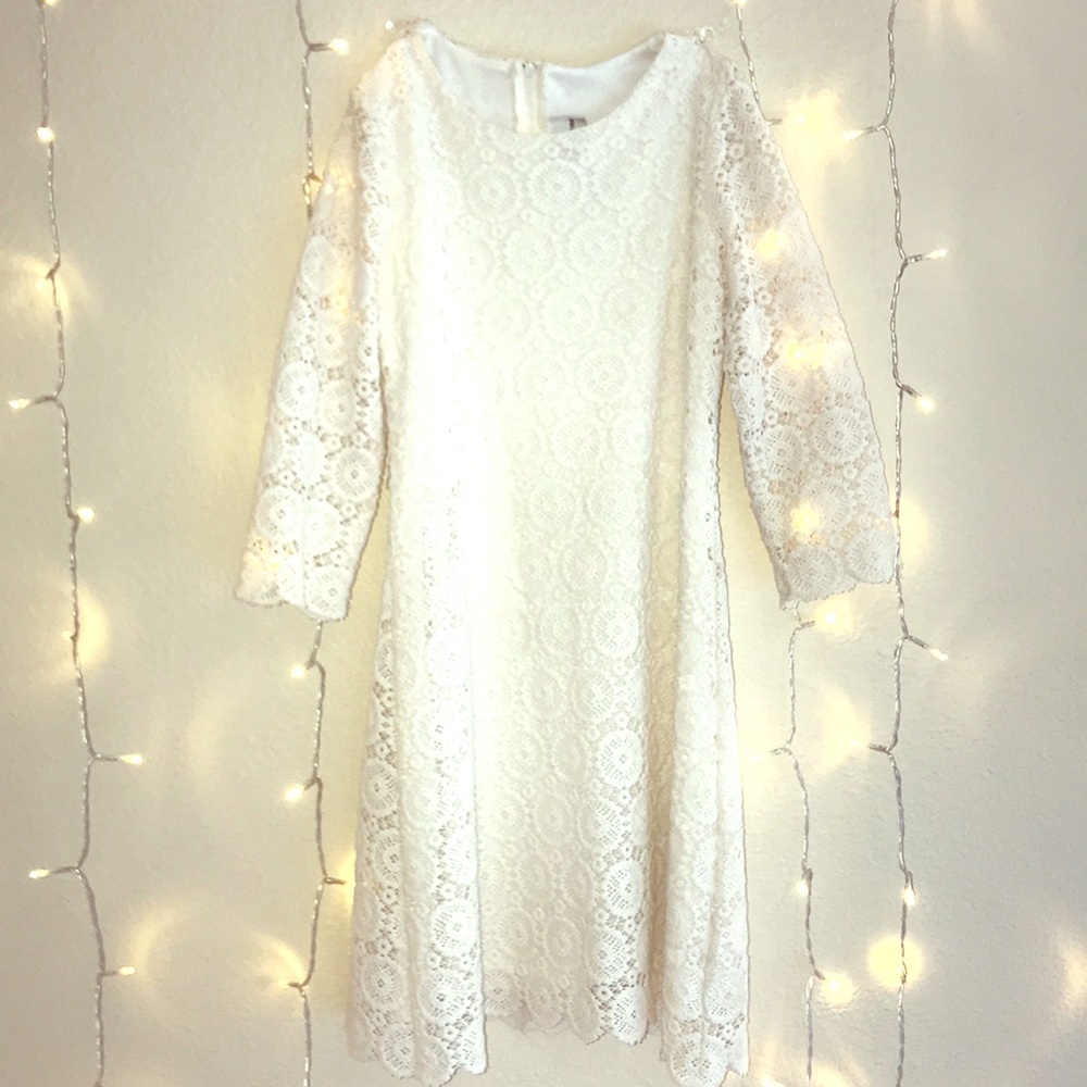 white lace dress